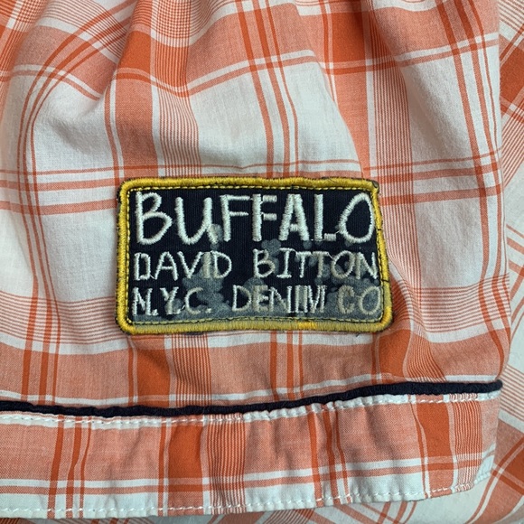 Hard To Find Buffalo David Bitton I Love Buffalo Plaid Snap Front Shirt - Picture 6 of 8